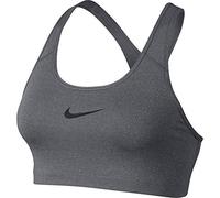 Nike Women Performance Pro Classic Swoosh Bra - Carbon Heather/Anthracite/Black, XS