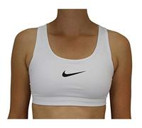 Nike Women Pro Classic Swoosh Bra - White/Black, X-Large