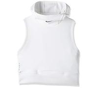 Nike Women W NK RN TCH PCK VEST HD Sweatshirt - Summit White/Reflective Black, X-Large