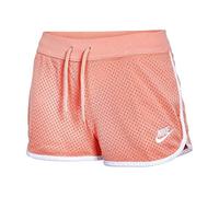 Nike Women W Nsw HRTG Short Mesh Sport Shorts - Pink Quartz/White/White, X-Large