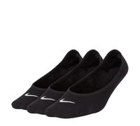 Nike Womens 3 Pack Invisible Socks Ladies in Black/White - Size UK 4-8