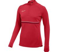 Nike Women's Academy 21 Drill Top Training Sweatshirt, womens, CV2653-657, University Red/White/Gym Red/White, XL