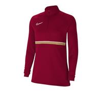 Nike Women's Academy 21 Drill Top Training Sweatshirt, womens, CV2653-677, Team Red/White/Jersey Gold/White, XXS