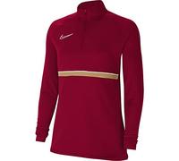 Nike Women's Academy 21 Drill Top Training Sweatshirt, womens, CV2653-677, Team Red/White/Jersey Gold/White, L