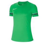 Nike Women's Academy 21 Training Top Women's Jersey, Womens, Women's Jersey, CV2627-362, Lt Green Spark/White/Pine Green/White, XXS