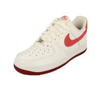 Nike Air Force 1 07 Womens Fashion Trainers in White Red - 4 UK