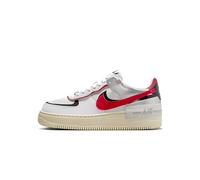 NIKE Women's Air Force 1 Shadow Sneaker, White Gym Red Black Metallic Silver, 6.5 UK