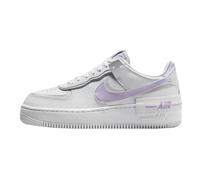 NIKE Women's Air Force 1 Shadow Sneaker, White Purple, 7 UK
