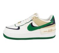 NIKE Womens Air Force 1 Shadow Trainers DZ1847 Sneakers Shoes (UK 6 US 8.5 EU 40, White Midnight Navy Malachite 102)