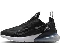 Nike Women's Air Max 270 Sneaker, Black/Metallic Silver/White, 3 UK