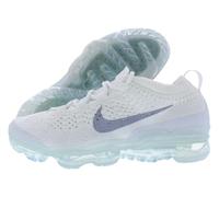 NIKE Women's Air Vapormax 2023 Flyknit Sneaker, White/Metallic Silver/Metallic Silver, 4 UK