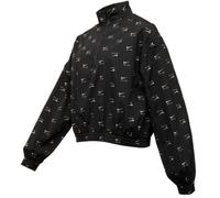 Nike Womens All-Over Logo Black Thin Jacket Nylon - Size Small