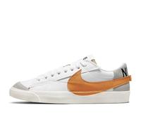 Nike Women's Blazer Low '77 Jumbo Sneaker, White/Orange/Grey, 4.5 UK