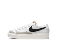 NIKE Women's Blazer Low Platform Sneaker, White Black Sail Team Orange, 5.5 UK