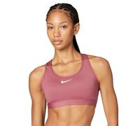 NIKE Women's Bustier W NK SWSH MED SPT Bra, Pink Smoke/White, L