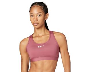 NIKE Women's Bustier W NK SWSH MED SPT Bra, Pink Smoke/White, L