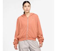 Nike Women's Chll Ft Fz Hdy Jacket, Apricot Agate-Htr-Sail, L