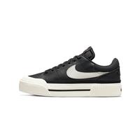 NIKE Women's Court Legacy Lift Sneaker, Black Sail White Team Orange, 4 UK