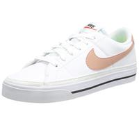 NIKE Women's Court Legacy Sneakers, White Rose Whisper Team Orange Black, 6 UK
