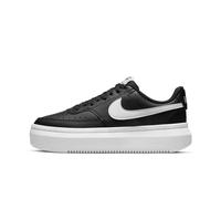 NIKE Women's Court Vision Alta Leather Basketball Shoe, Nero Bianco, 4 UK