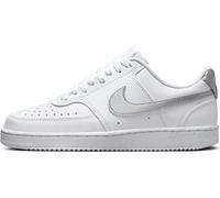 NIKE Women's Court Vision Lo Nn Sneaker, White/Metallic Silver-White, 7 UK