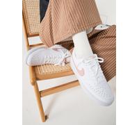 Nike Women's Court Vision Low Next Nature Trainers, White/Pink Oxford, Size 6, Women White/Pink Oxford