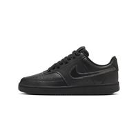 NIKE Women's Court Vision Low Sneaker, Black/Black, 6 UK
