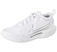 NIKE Women's Court Zoom Pro Trainers, White Metallic Silver, 4 UK