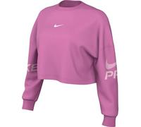 Nike Women's Df FLC Crew Tt Grx Sweatshirt, Playful Pink/Pink Foam/White, M