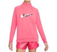 Nike Womens Df Swsh Run Hz Sweatshirt, Archaeo Pink/Black/Reflective, L UK