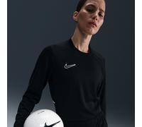 Nike Academy Women's Dri-FIT Crew-Neck Long-Sleeve Football Top - Black - Polyester S (UK 8-10)