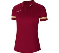 Nike Women's Dri-FIT Academy Polo Shirt, Team Red/White/Jersey Gold/White, M
