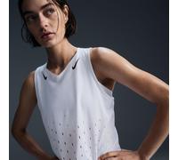 Nike Womens Dri FIT ADV Running Singlet in White/Black - Size 16 UK