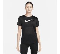 Nike Women's Dri-FIT Graphic T-Shirt - Black - Polyester L (UK 16-18)