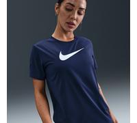 Nike Women's Dri-FIT Graphic T-Shirt - Blue - Polyester L (UK 16-18)