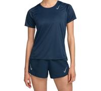 Nike Women's Dri-Fit Race SS T-Shirt, Armory Navy/Reflective Silver, S
