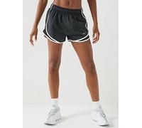 Nike Womens Dri-FIT Running Mid Rise Brief Lined Shorts, Black/White/Reflective Silv, Size Xl, Women Black/White/Reflective Silv