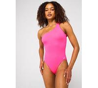Nike Womens Essential Asymmetrical One Piece Swimsuit, Pink, Size 2Xl, Women Pink