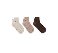 Nike Women's Everyday Elevated Ankle Socks (3 Pairs) - Brown - Size: Small