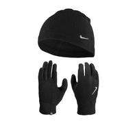 Nike Unisex - Adult N.100.2579.082.2S Cap & Gloves, Black/Black/Silver, One Size