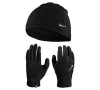 Nike Unisex - Adult N.100.2579.082.2S Cap & Gloves, Black/Black/Silver, One Size
