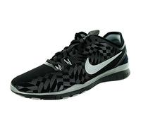 Nike Women's Free 5.0 Tr Fit 5 MTLC Running Shoes, Black Flat Silver Metallic Silver, 3.5 UK