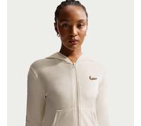 Nike Women's Full-Zip Long-Sleeve Hooded Top - White - Polyester/Elastane XS (UK 4-6)