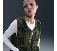 Nike Women's High-Pile Fleece Vest - Green - Polyester L (UK 16-18)
