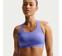 Nike Womens High Support Padded Adjustable Sports Bra in Sapphire/Silver - Purple - Size Large