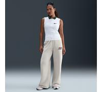 Nike Women's High-Waisted Wide-Leg Trousers - Brown - Cotton/Polyester M (UK 12-14)