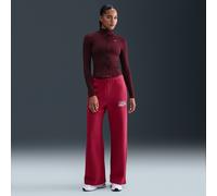 Nike Women's High-Waisted Wide-Leg Trousers - Red - Cotton/Polyester S (UK 8-10)