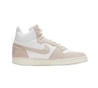 Nike Womens Court Borough Premium Leather Mid Cut Trainers - White/Beige - 4.5 UK - White/Beige - 100% Mixed