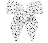 Nike Womens Large Cheer Bow - Hair Tie with Elastic Ponytail Holder (White)