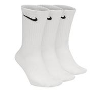 Nike Women's Logo Lightweight Everyday Crew Socks (Pack of 3) in White | Size: 8-11 Nike White 8-11